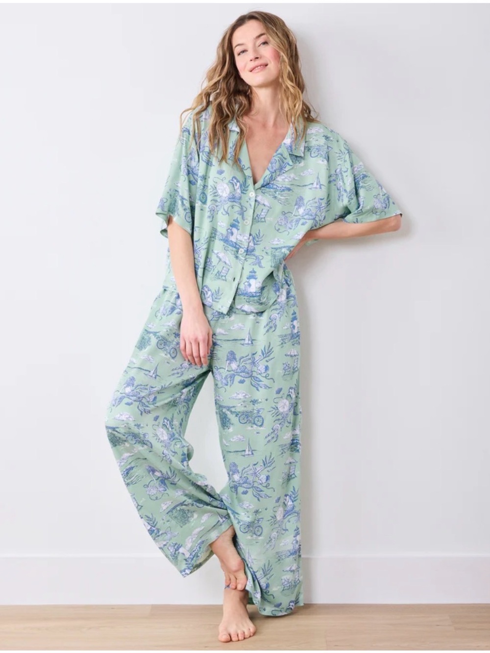 Eco Satin Wildest Dreams Set in Mermaid Toile